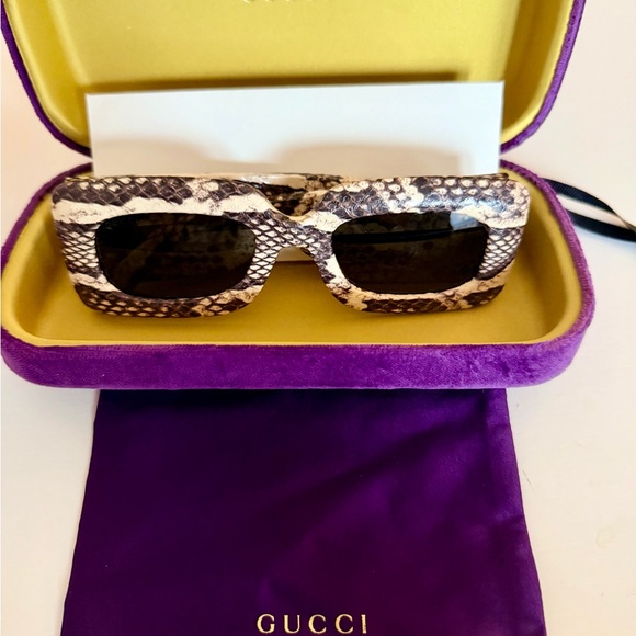 Gucci Genuine Python Sunglasses